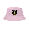 Classic Bucket Hat | Unisex Adults | Heavy Cotton | Wide Brim Sun Protection | Comfortable Fit | Personalized | Typography | Overcoming Obstacles | Everyday | Empowering | No Excuses, Just Results - front - Light Baby Pink - mockup 1
