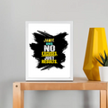 Framed Poster | Multiple Sizes | 300 GSM Art Paper | Laminated | Fade-Proof | Home Decor | Personalized | Typography | Overcoming Obstacles | Everyday | Empowering | No Excuses, Just Results - front_8x10In - 8x10In - mockup 2
