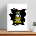 Framed Poster | Multiple Sizes | 300 GSM Art Paper | Laminated | Fade-Proof | Home Decor | Personalized | Typography | Overcoming Obstacles | Everyday | Empowering | No Excuses, Just Results - front_12x16In - 12x16In - mockup 6