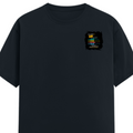 Male Classic Crew T-Shirt | Men's Regular Fit | 180 GSM Bio-Washed Cotton | Pre-Shrunk, Double-Stitched | Personalized | Typography | Rhetoric | Persuasion | Confident | The Persuasion Formula - left pocket - Navy Blue - mockup 3