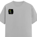 Male Classic Crew T-Shirt | Men's Regular Fit | 180 GSM Bio-Washed Cotton | Pre-Shrunk, Double-Stitched | Personalized | Typography | Rhetoric | Persuasion | Confident | The Persuasion Formula - right pocket - Grey Melange - mockup 4