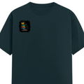 Male Classic Crew T-Shirt | Men's Regular Fit | 180 GSM Bio-Washed Cotton | Pre-Shrunk, Double-Stitched | Personalized | Typography | Rhetoric | Persuasion | Confident | The Persuasion Formula - right pocket - Petrol Blue - mockup 4