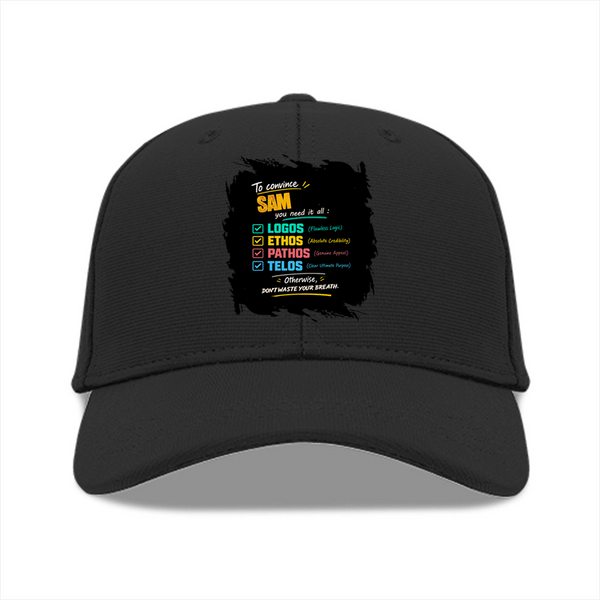 Baseball Ottoman Cap | Universal Fit | Ottoman Fabric | Adjustable Strap, Structured Design | Unisex Adult | Personalized | Typography | Rhetoric | Persuasion | Confident | The Persuasion Formula