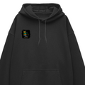 Oversized Hoodie | Relaxed Fit Unisex | 400 GSM Cotton Blend | Pre-Shrunk Warmth & Comfort | Adults | Personalized | Typography | Rhetoric | Persuasion | Confident | The Persuasion Formula - right pocket - Black - mockup 4