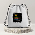 Drawstring Bag | 280 GSM | Durable Cotton | Secure Closure | Unisex | Personalized | Typography | Rhetoric | Persuasion | Confident | The Persuasion Formula - front - mockup 1