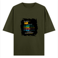 Oversized Classic T-Shirt | Unisex Relaxed Fit | 100% Super-Combed Cotton | Pre-Shrunk, Double-Stitched | Adults | Personalized | Typography | Rhetoric | Persuasion | Confident | The Persuasion Formula - front - Olive Green - mockup 1