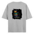 Oversized Classic T-Shirt | Unisex Relaxed Fit | 100% Super-Combed Cotton | Pre-Shrunk, Double-Stitched | Adults | Personalized | Typography | Rhetoric | Persuasion | Confident | The Persuasion Formula - back - Grey Melange - mockup 2