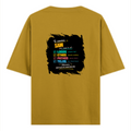 Oversized Classic T-Shirt | Unisex Relaxed Fit | 100% Super-Combed Cotton | Pre-Shrunk, Double-Stitched | Adults | Personalized | Typography | Rhetoric | Persuasion | Confident | The Persuasion Formula - back - Mustard Yellow - mockup 2