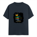 Female Classic Crew T-Shirt | Regular Fit | 180 GSM Bio-Washed Cotton Blend | Pre-Shrunk, Double-Stitched | Women | Personalized | Typography | Rhetoric | Persuasion | Confident | The Persuasion Formula - front - Navy Blue - mockup 1