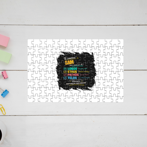 Jigsaw Puzzle | 120 Pieces A4 Size | Recycled Paper Semi-Glossy Finish | Fade-Proof Engaging Entertainment | Unisex | Personalized | Typography | Rhetoric | Persuasion | Confident | The Persuasion Formula