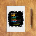 Sketchbook | A5 Size | 140 GSM Paper | Spiral Bound | Unisex | Personalized | Typography | Rhetoric | Persuasion | Confident | The Persuasion Formula - back - White - mockup 2