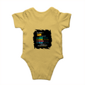Baby Romper | 0-12 Months | 180 GSM Bio-Washed Cotton | Double-Stitched, Pre-Shrunk | Unisex | Personalized | Typography | Rhetoric | Persuasion | Confident | The Persuasion Formula - back - Yellow - mockup 2