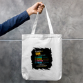 Tote Bag Zipper | Unisex | 100% Cotton Canvas | Zipper Closure, Long Handles | Everyday Use | Personalized | Typography | Rhetoric | Persuasion | Confident | The Persuasion Formula - back - mockup 2