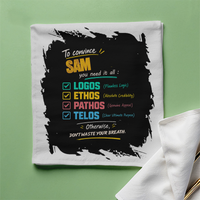 Cloth Napkin | Standard Dining Size | 100% Polyester | Soft, Durable, Hemmed | Unisex | Personalized | Typography | Rhetoric | Persuasion | Confident | The Persuasion Formula
