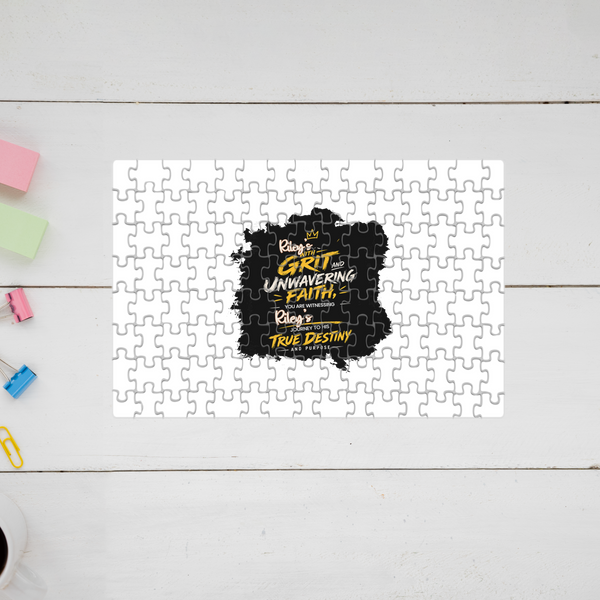 Jigsaw Puzzle | 120 Pieces A4 Size | Recycled Paper Semi-Glossy Finish | Fade-Proof Engaging Entertainment | Unisex | Personalized | Typography | Ambition | Inner Strength | Everyday | Uplifting | Grit, Faith & Destiny