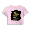 Female Baby Tee | Cropped Fit | Cotton Spandex Blend | Stretchy & Breathable | Women | Personalized | Typography | Ambition | Inner Strength | Everyday | Uplifting | Grit, Faith & Destiny - back - Light Baby Pink - mockup 2