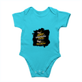 Baby Romper | 0-12 Months | 180 GSM Bio-Washed Cotton | Double-Stitched, Pre-Shrunk | Unisex | Personalized | Typography | Ambition | Inner Strength | Everyday | Uplifting | Grit, Faith & Destiny - front - SkyBlue - mockup 1