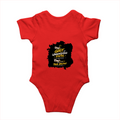Baby Romper | 0-12 Months | 180 GSM Bio-Washed Cotton | Double-Stitched, Pre-Shrunk | Unisex | Personalized | Typography | Ambition | Inner Strength | Everyday | Uplifting | Grit, Faith & Destiny - back - Red - mockup 2
