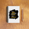 A5 Notepad | 120 Pages, Ruled/Unruled | 70 GSM Natural Shade Paper, 300 GSM Cover | Wire Bound | Everyday Use | Personalized | Typography | Ambition | Inner Strength | Everyday | Uplifting | Grit, Faith & Destiny - front_3 - White - mockup 5