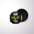 Pin Button Badge | Durable Metal | Glossy Finish | Unisex | Personalized | Typography | Identity | Self-Worth | Everyday | Confident - front - White - mockup 1