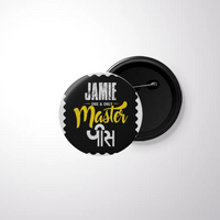 Pin Button Badge | Durable Metal | Glossy Finish | Unisex | Personalized | Typography | Identity | Self-Worth | Everyday | Confident