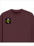 Oversized Sweatshirt | Relaxed Fit Unisex | 90% Cotton 10% Polyester 400 GSM | Pre-Shrunk Drop Shoulder | Unisex | Personalized | Typography | Identity | Self-Worth | Everyday | Confident - right pocket - Maroon - mockup 4