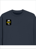 Oversized Sweatshirt | Relaxed Fit Unisex | 90% Cotton 10% Polyester 400 GSM | Pre-Shrunk Drop Shoulder | Unisex | Personalized | Typography | Identity | Self-Worth | Everyday | Confident - right pocket - Navy Blue - mockup 4