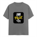 Female Classic Crew T-Shirt | Regular Fit | 180 GSM Bio-Washed Cotton Blend | Pre-Shrunk, Double-Stitched | Women | Personalized | Typography | Identity | Self-Worth | Everyday | Confident - front - Charcoal Melange - mockup 1