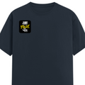 Female Classic Crew T-Shirt | Regular Fit | 180 GSM Bio-Washed Cotton Blend | Pre-Shrunk, Double-Stitched | Women | Personalized | Typography | Identity | Self-Worth | Everyday | Confident - right pocket - Navy Blue - mockup 4