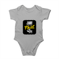 Baby Romper | 0-12 Months | 180 GSM Bio-Washed Cotton | Double-Stitched, Pre-Shrunk | Unisex | Personalized | Typography | Identity | Self-Worth | Everyday | Confident - front - Grey Melange - mockup 1