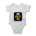 Baby Romper | 0-12 Months | 180 GSM Bio-Washed Cotton | Double-Stitched, Pre-Shrunk | Unisex | Personalized | Typography | Identity | Self-Worth | Everyday | Confident - front - White - mockup 1