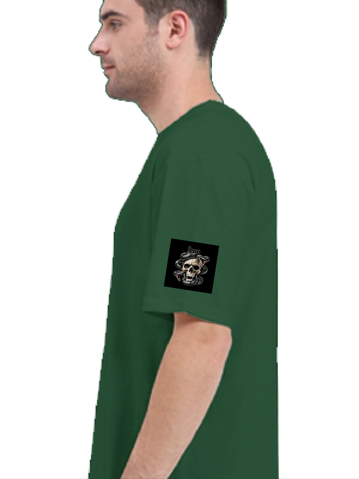 Personalized Edgy T-Shirt with Custom Name - Terry Oversized Tee Dtg T-Shirt