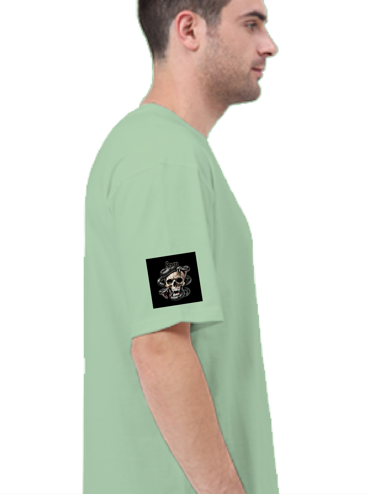 Personalized Edgy T-Shirt with Custom Name - Terry Oversized Tee Dtg T-Shirt