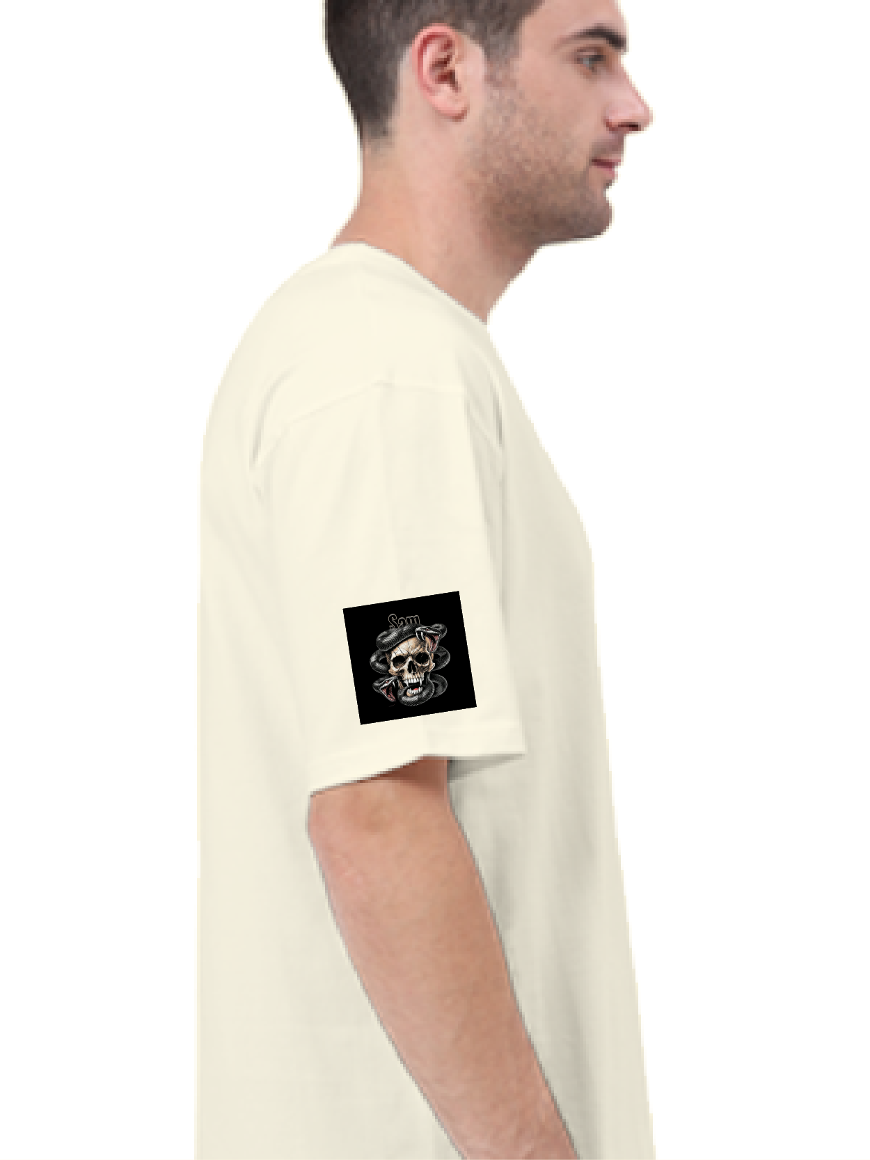 Personalized Edgy T-Shirt with Custom Name - Terry Oversized Tee Dtg T-Shirt