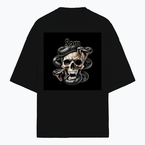 Personalized Edgy T-Shirt with Custom Name - Terry Oversized Tee Dtf T-Shirt