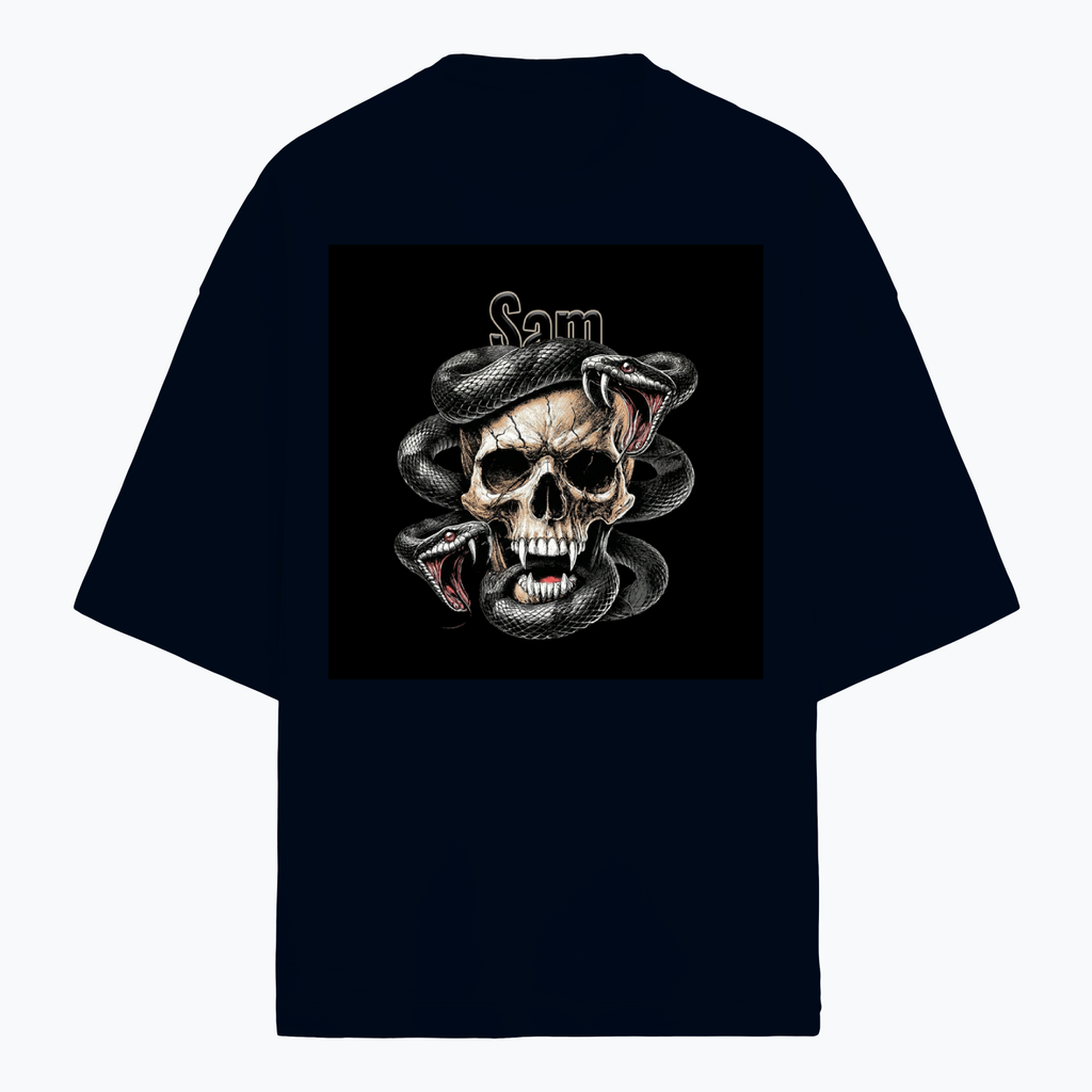 Personalized Edgy T-Shirt with Custom Name - Terry Oversized Tee Dtf T-Shirt