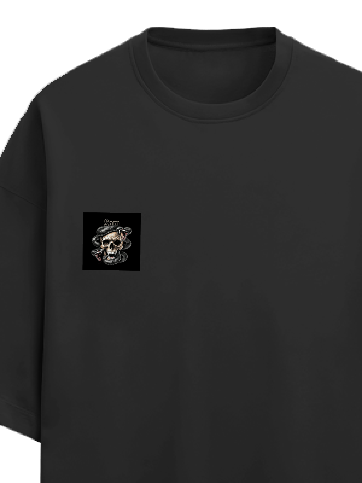 Personalized Edgy T-Shirt with Custom Name - Terry Oversized Tee Dtf T-Shirt
