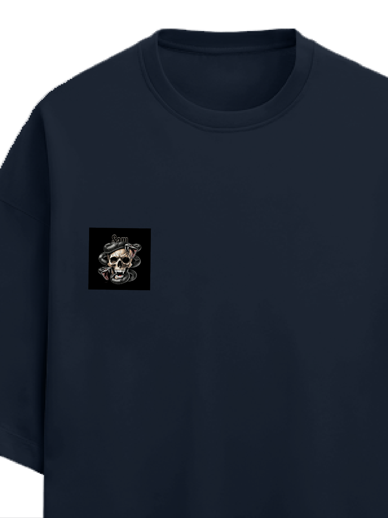 Personalized Edgy T-Shirt with Custom Name - Terry Oversized Tee Dtf T-Shirt