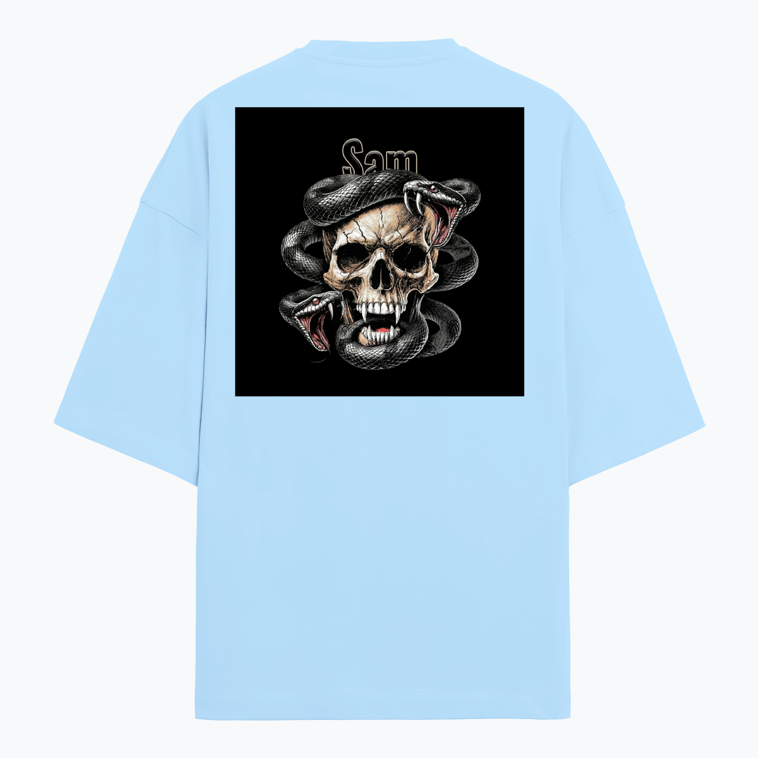 Personalized Edgy T-Shirt with Custom Name - Terry Oversized Tee Embroidery T-Shirt