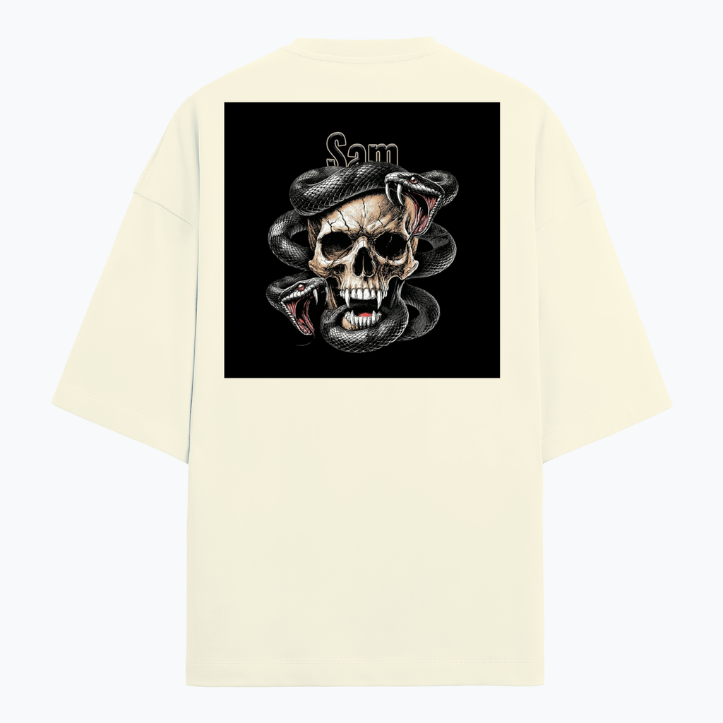 Personalized Edgy T-Shirt with Custom Name - Terry Oversized Tee Embroidery T-Shirt