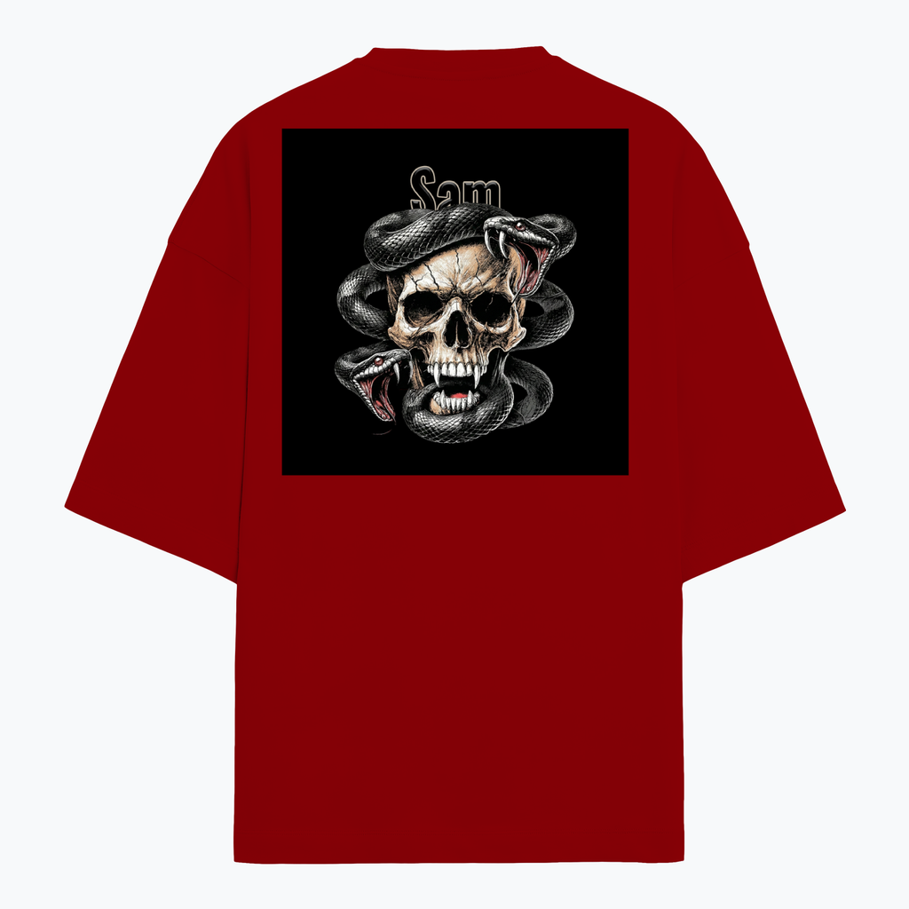 Personalized Edgy T-Shirt with Custom Name - Terry Oversized Tee Embroidery T-Shirt