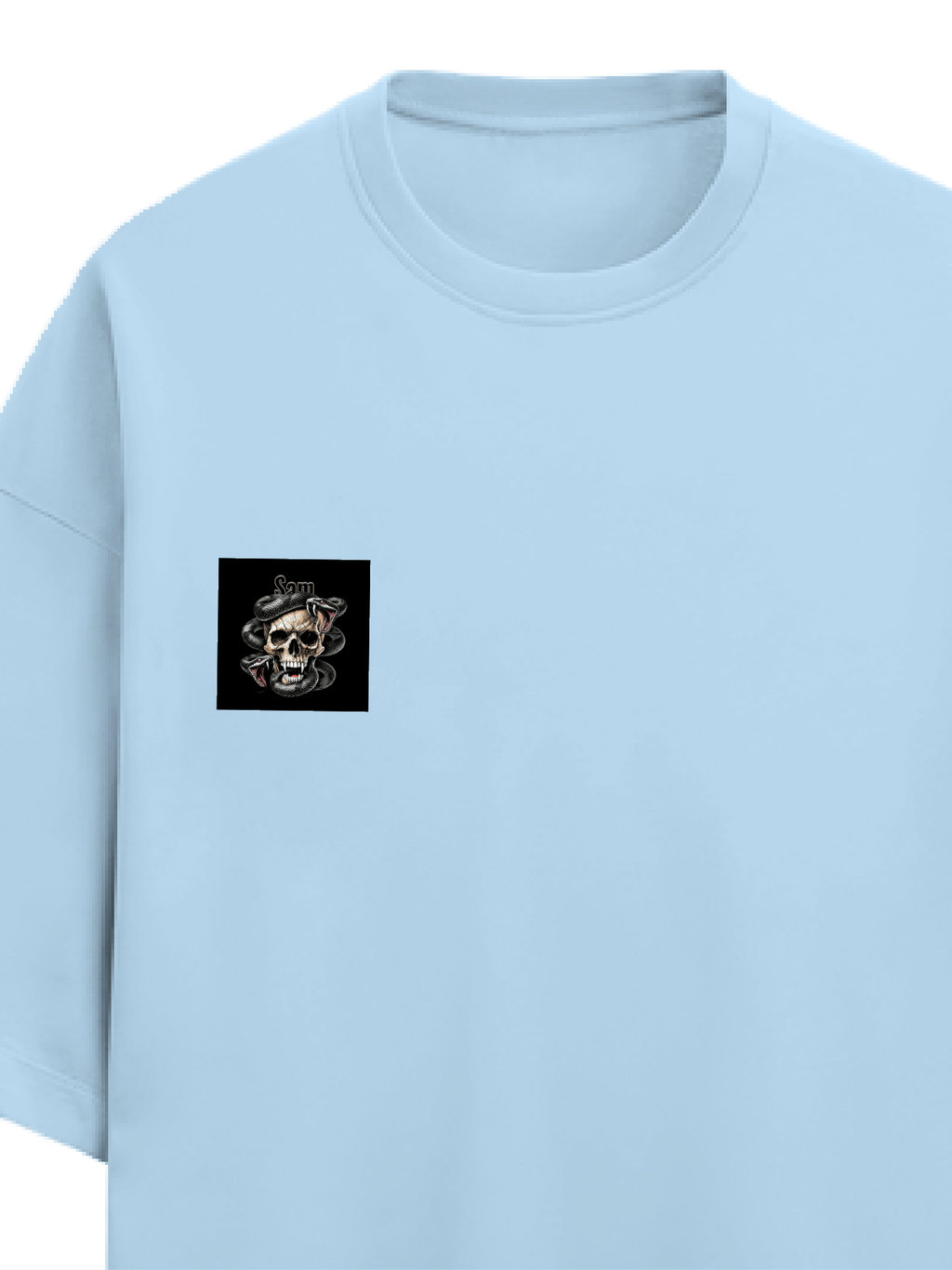 Personalized Edgy T-Shirt with Custom Name - Terry Oversized Tee Embroidery T-Shirt