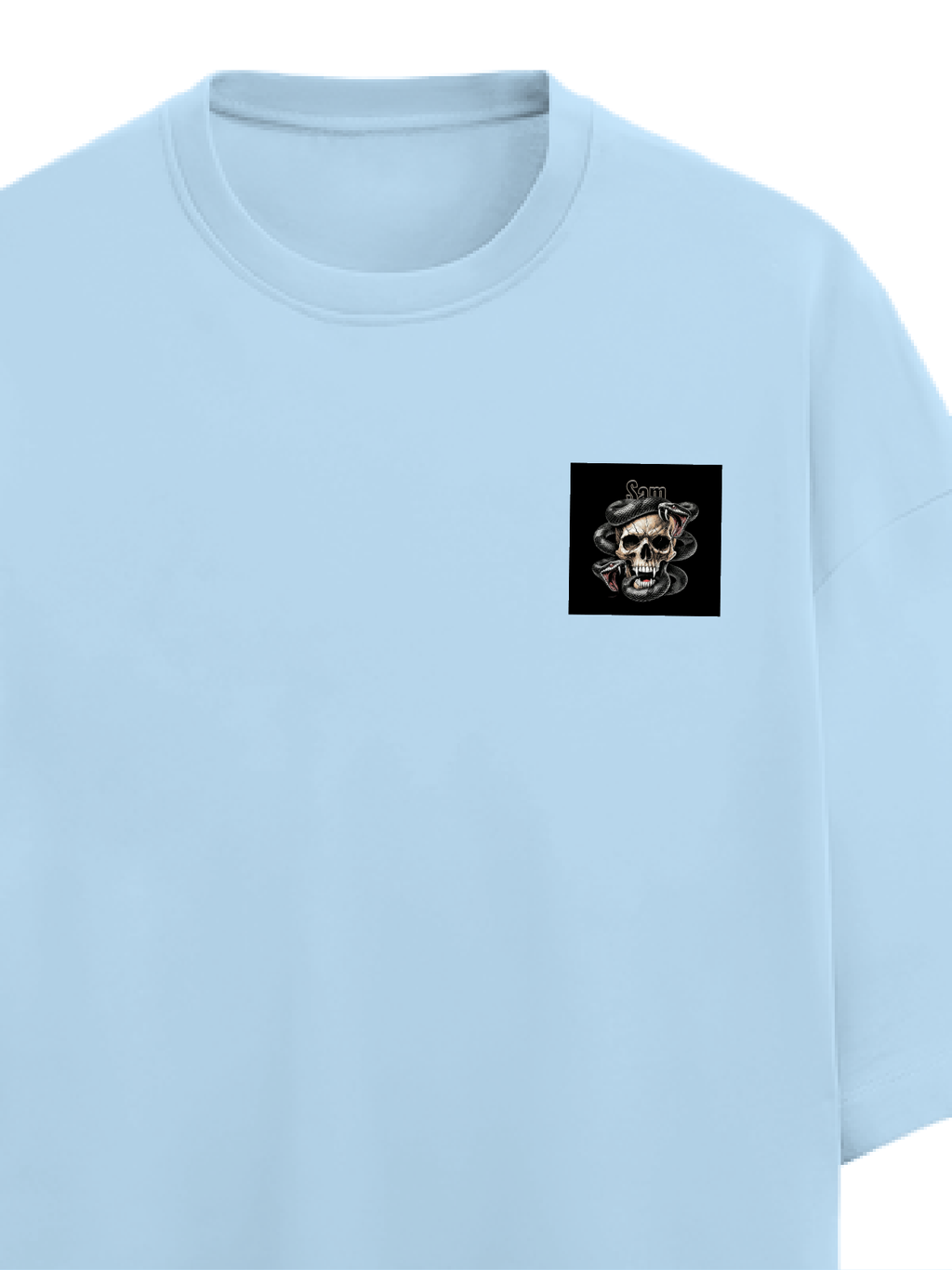 Personalized Edgy T-Shirt with Custom Name - Terry Oversized Tee Embroidery T-Shirt