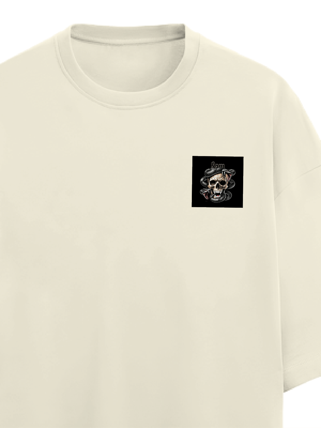 Personalized Edgy T-Shirt with Custom Name - Terry Oversized Tee Embroidery T-Shirt