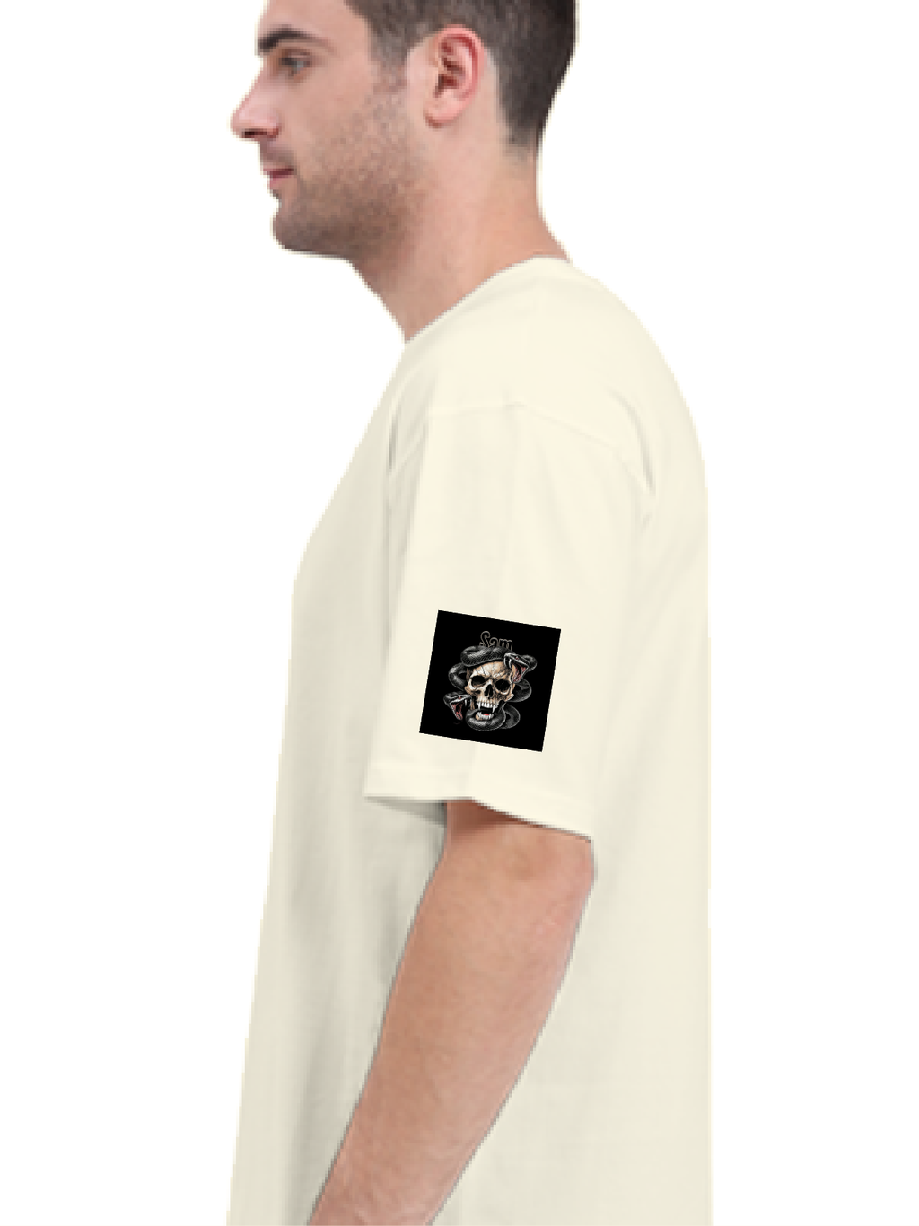 Personalized Edgy T-Shirt with Custom Name - Terry Oversized Tee Embroidery T-Shirt