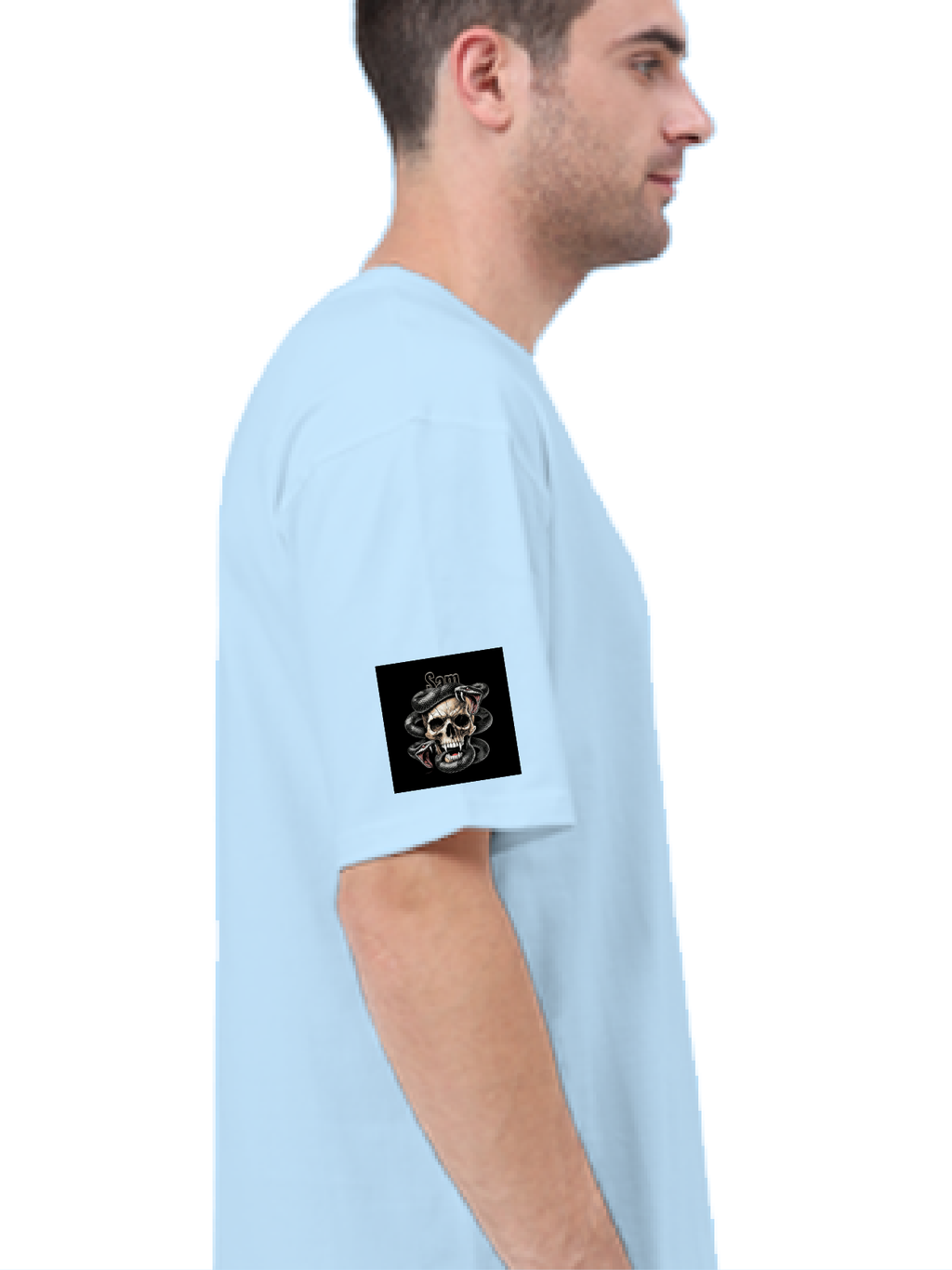 Personalized Edgy T-Shirt with Custom Name - Terry Oversized Tee Embroidery T-Shirt
