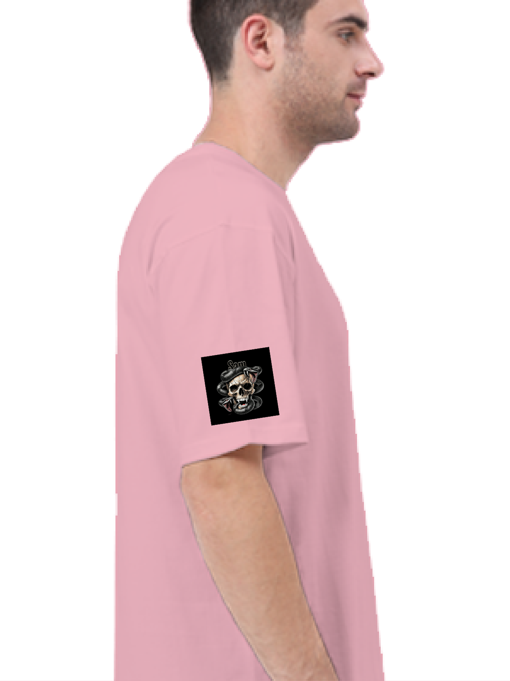 Personalized Edgy T-Shirt with Custom Name - Terry Oversized Tee Embroidery T-Shirt