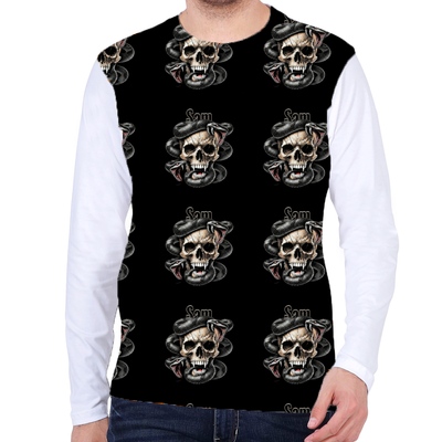 Personalized Edgy T-Shirt with Custom Name - Male Full Sleeve Tee All Over Printed Products T-Shirt