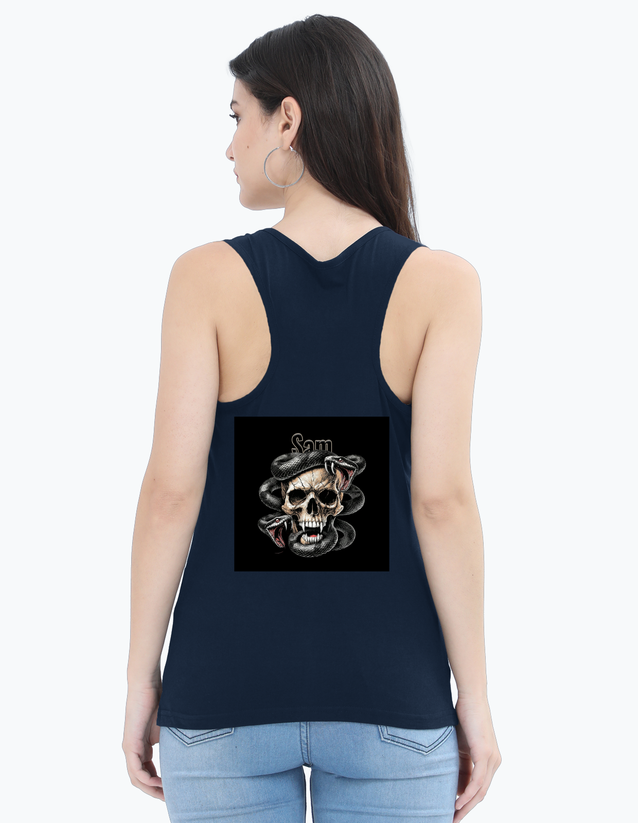 Personalized Edgy Female Womens Tank Top Dtg with Custom Name