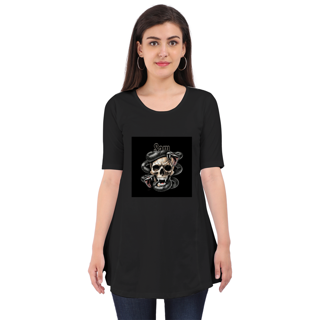 Personalized Edgy T-Shirt with Custom Name - Female Maternity Dress Dtf T-Shirt
